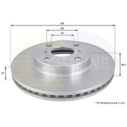 Comline 2 x Vented Front Brake Discs ADC01126V-x2
