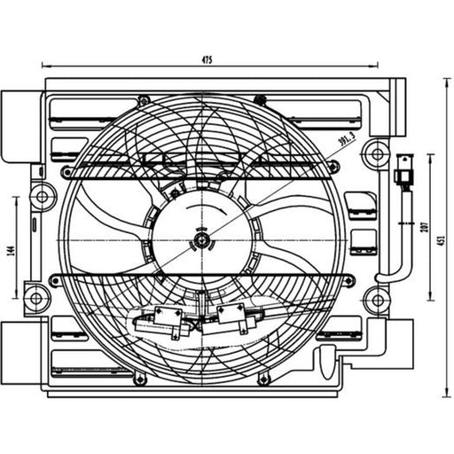 Mahle Air Con Condenser Fan ACF 23 000S