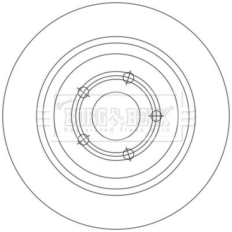 Borg & Beck 2 x Solid Rear Brake Discs BBD5553-x2