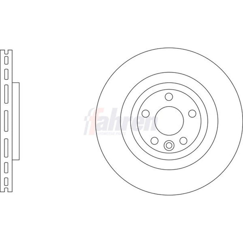 Fahren 2 x Vented Rear Brake Discs FBD6962-x2