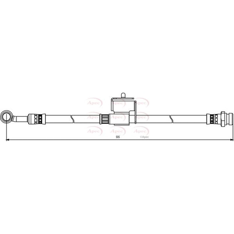 Apec Brake Hydraulic Hose Line Rear Left HOS3856