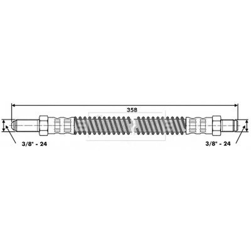 Borg & Beck Brake Hydraulic Hose Line Front Right BBH6526