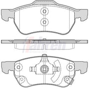 Fahren Front Brake Pad Set fits MG MG 5 2012 on 1.5