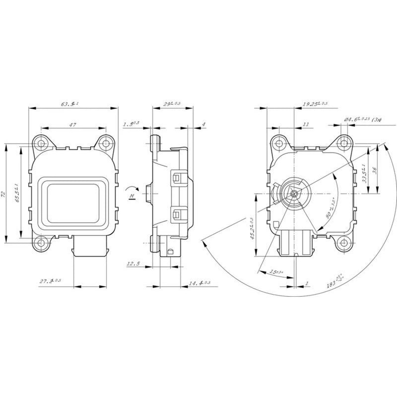 Bosch Heater Flap Actuator 0 132 801 169