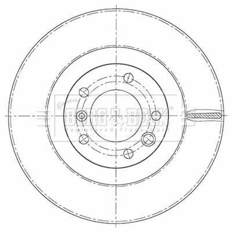 Borg & Beck 2 x Front Brake Discs BBD6135S
