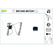 Valeo Electric Window Regulator Lifter Right Front 861241