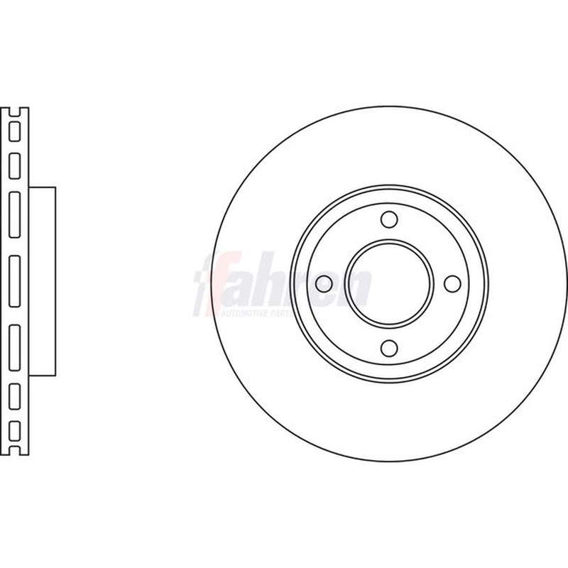 Fahren 2 x Vented Brake Discs fits Ford Ecosport 2012-2022 1.0 1.5 1.6