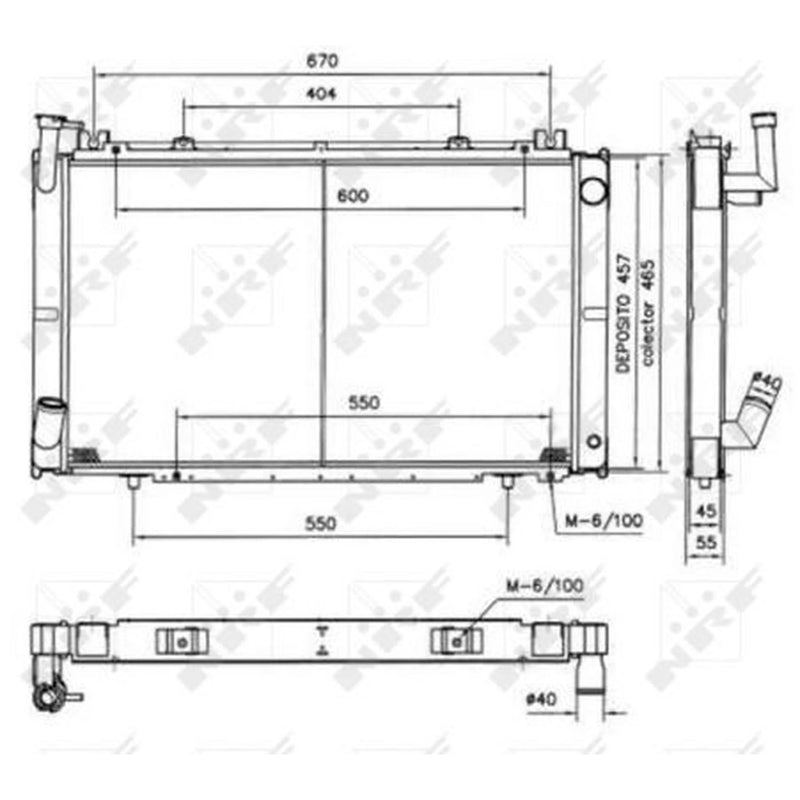 NRF Engine Radiator 52154