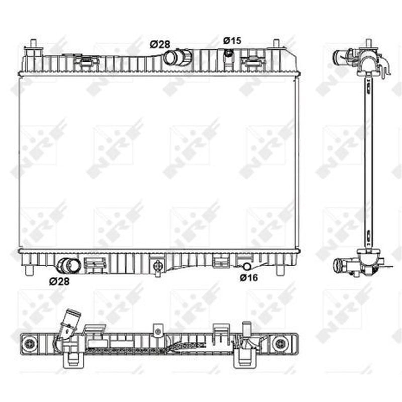 NRF Engine Radiator 53043