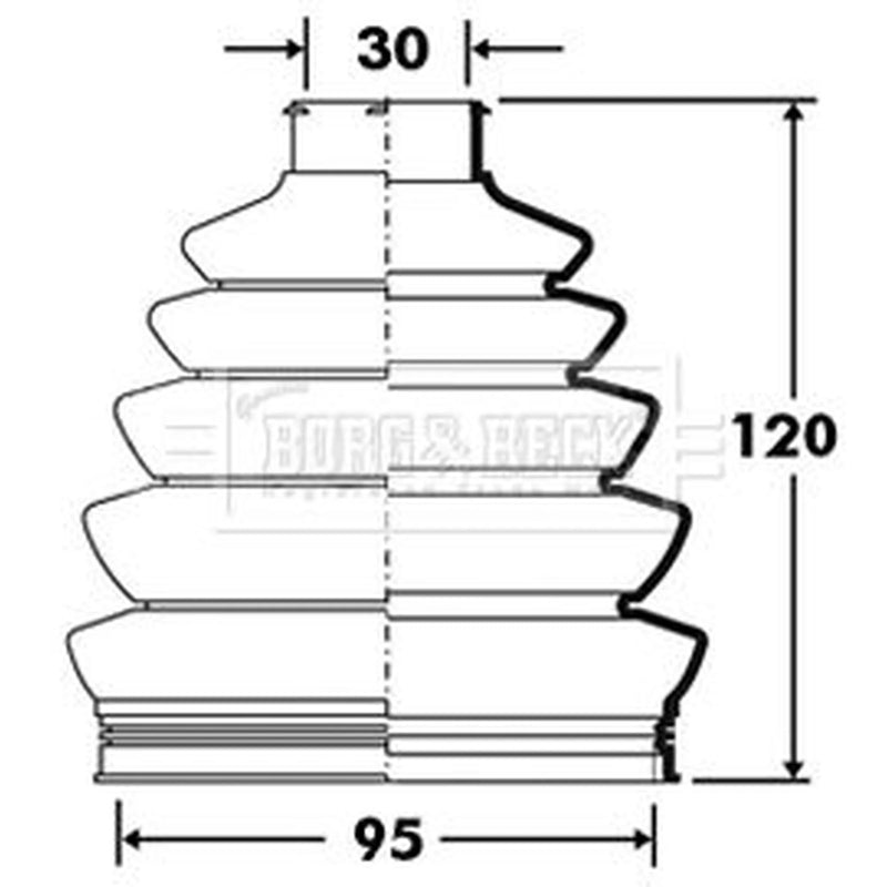 Borg & Beck Drive Shaft Bellow Kit Wheel Side Thermoplast BCB2393