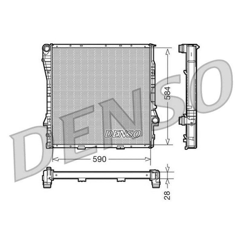 Denso Engine Radiator fits BMW X5 2000-2006 3.0
