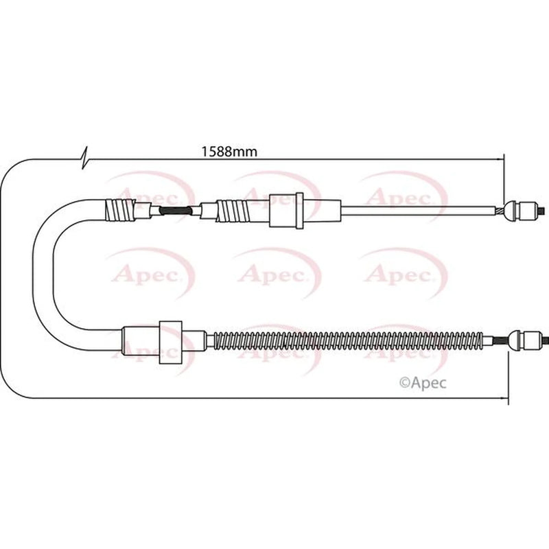 Apec Handbrake Cable Right Rear CAB1404