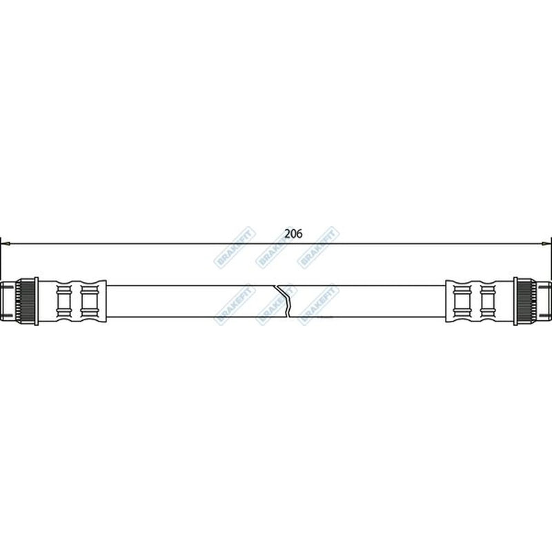 Apec Brake Hydraulic Hose Line inner BHO4048