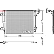 Denso Air Conditioning Condenser fits VW Tiguan 2010-2018 1.4 2.0