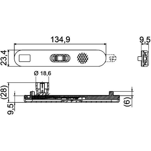 Hella Lamp Po Clear MD12 2PF Front 2PF 009 226-091 2PF 009 226-091