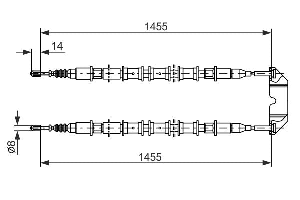 Bosch Handbrake Cable 1987477391