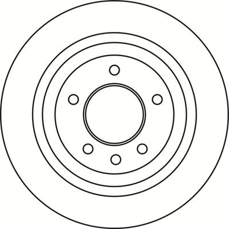 Abtex 2 x Solid Rear Brake Discs BD2007S-x2