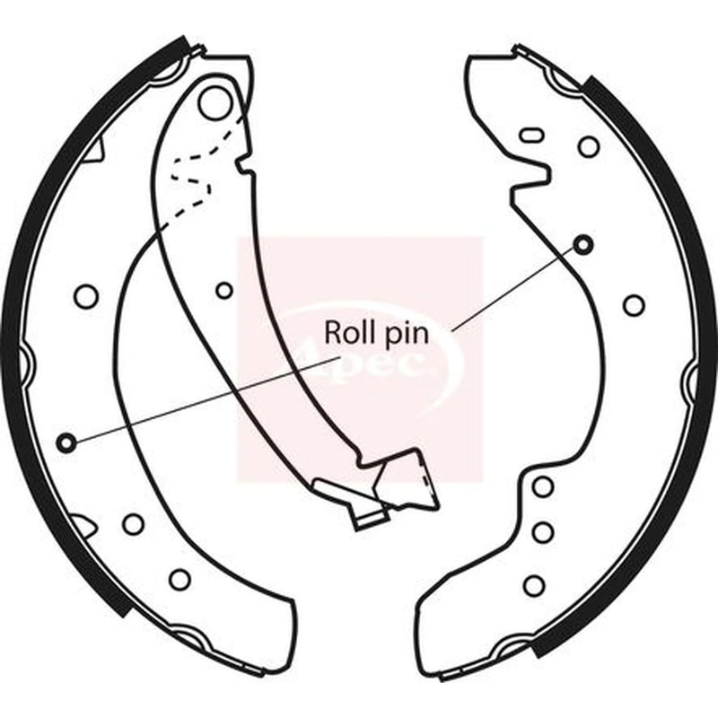 Apec Brake Shoe Set Axle Kit SHU528