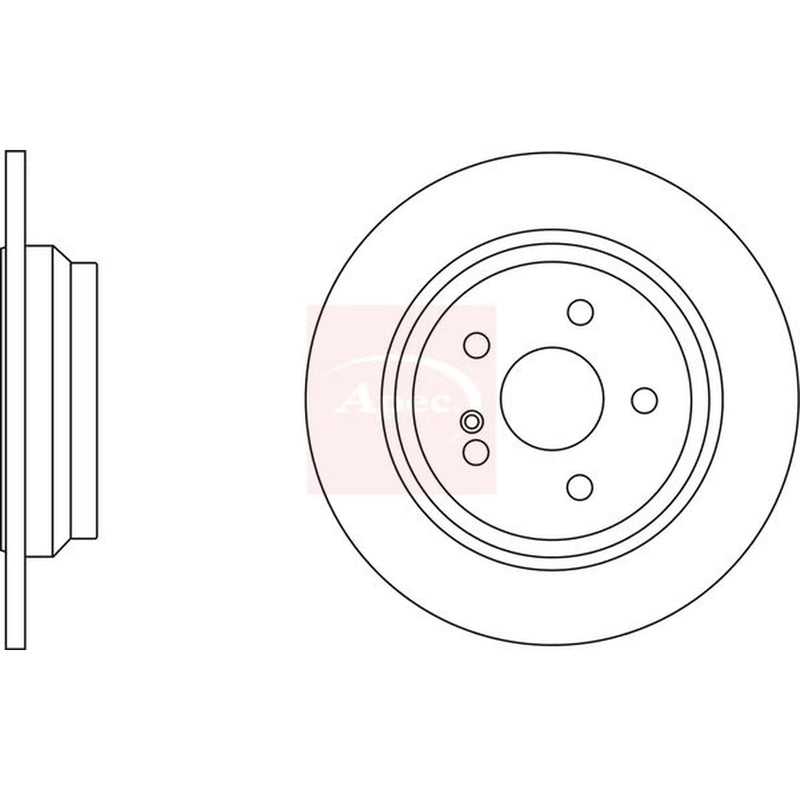 Apec 2 x Solid Rear Brake Discs DSK2703-x2