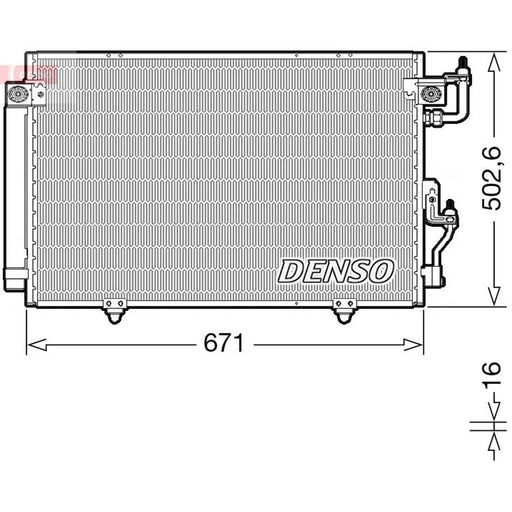 Denso Air Conditioning Condenser DCN45008