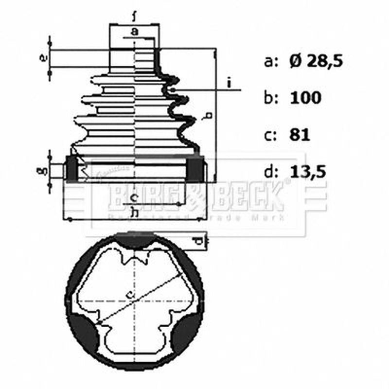 Borg & Beck Drive Shaft Bellow Kit transmissio BCB6440