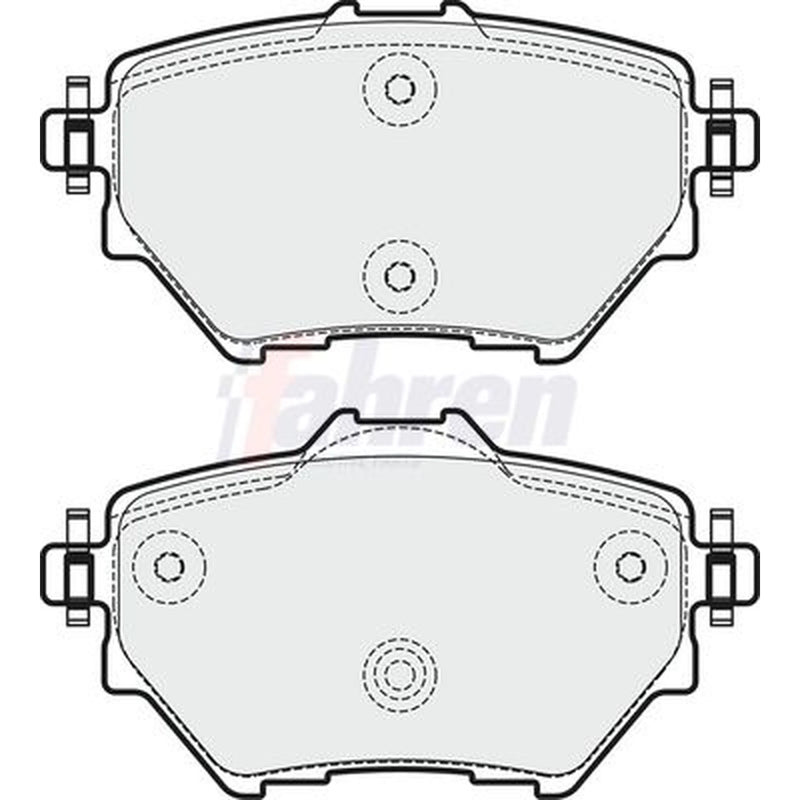 Fahren Rear Brake Pad Set fits Abarth 600E 2024 on
