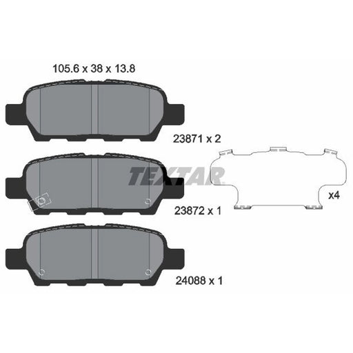Textar Rear Brake Pad Set 2387101