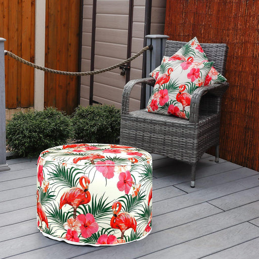 Gaeden Flamingo Palm Print Inflatable Ottoman - Gardenwize - Van Life Living