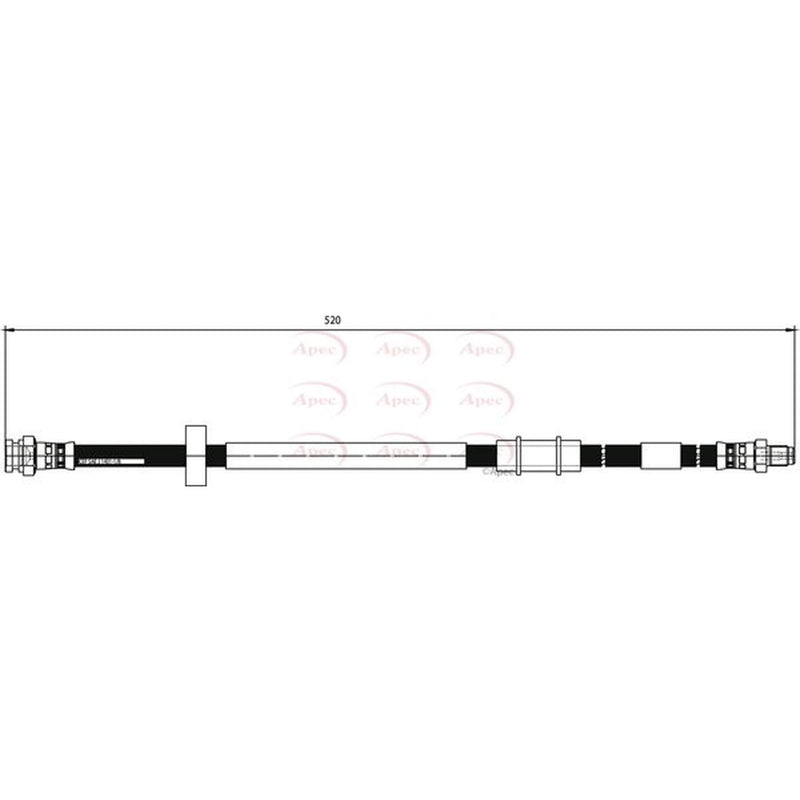 Apec Brake Hydraulic Hose Line Front HOS3809