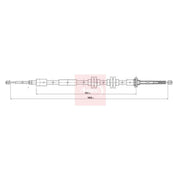 Apec Handbrake Cable Right Rear CAB1985