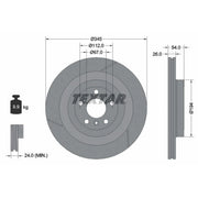 Textar 2 x Perforated Rear Brake Discs 92307905-x2