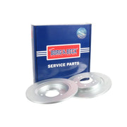 Borg & Beck 2 x Solid Rear Brake Discs BBD6346-x2