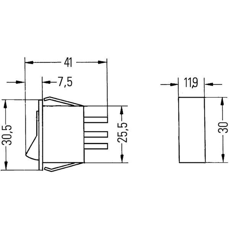 Hella Electrical Switch 6EH 004 406-042