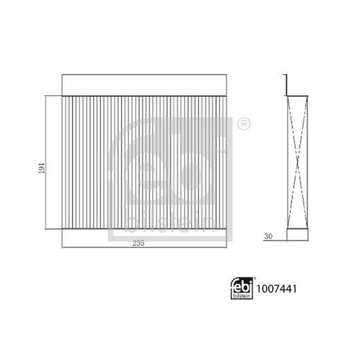 Febi Cabin Air Filter (Pollen Filter) 1007441