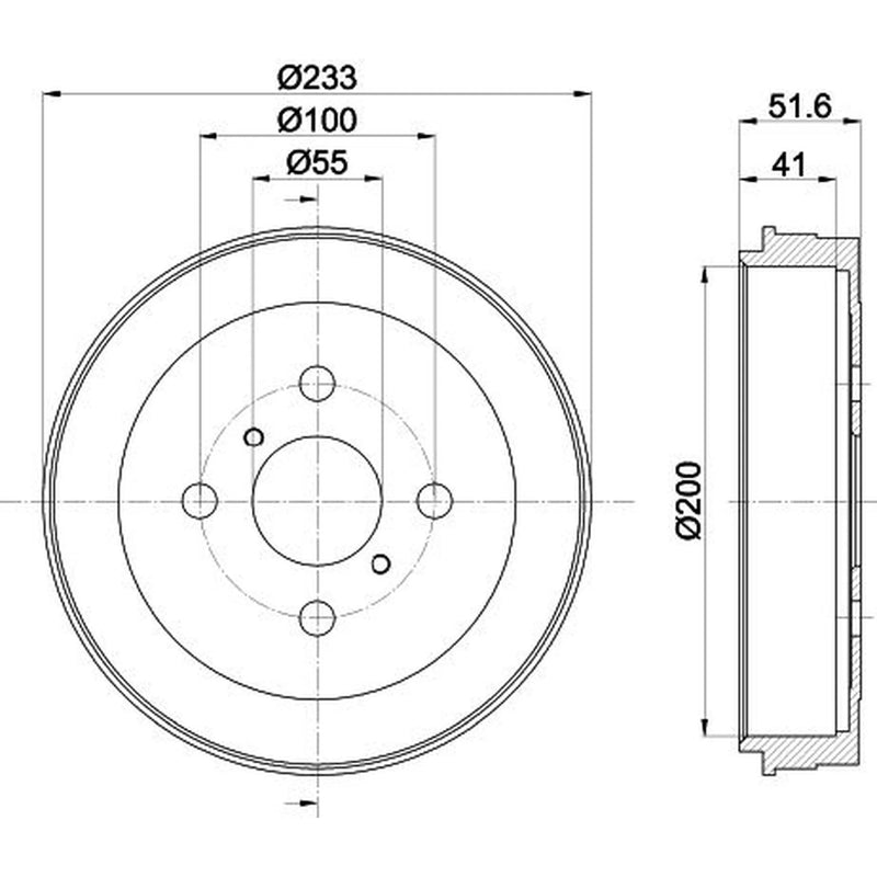 Mintex Brake Drum Assembly Rear MBD325