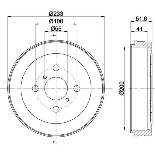 Mintex Brake Drum Assembly Rear MBD325