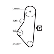 Gates Timing Belt Cambelt 114 Teeth 5215XS