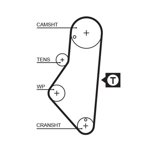 Gates Timing Belt Cambelt 114 Teeth 5215XS