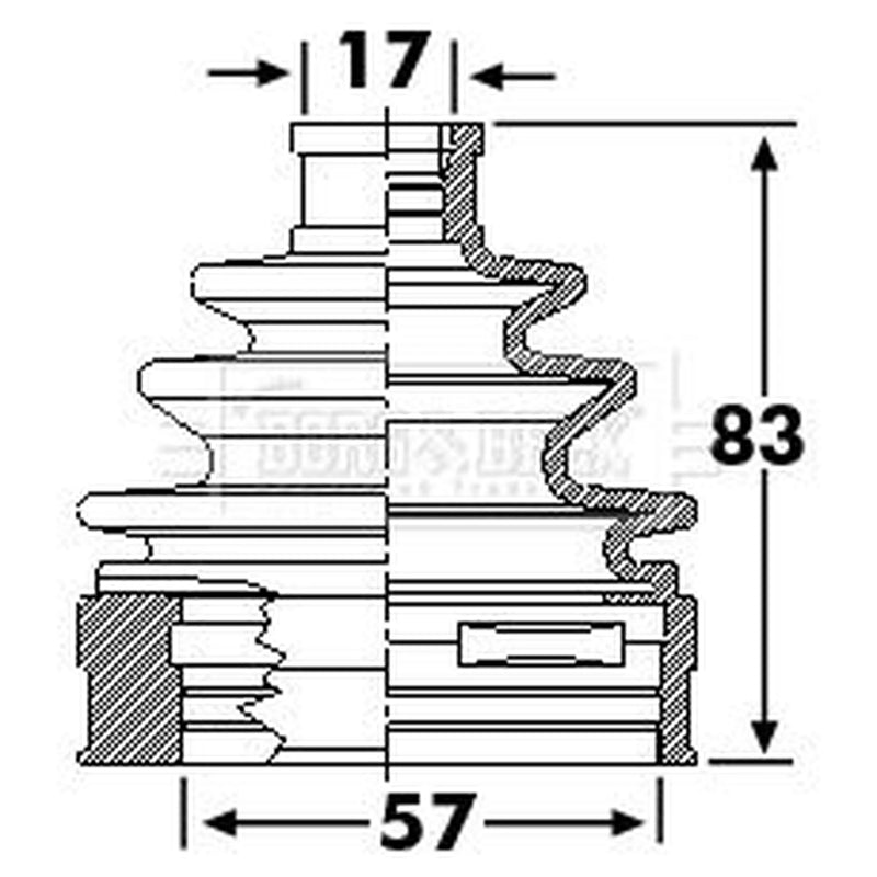 Borg & Beck Drive Shaft Bellow Kit transmission sided BCB6239
