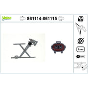 Valeo Electric Window Regulator Lifter Left Front 861114