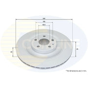 Comline 2 x Vented Front Brake Discs ADC5008V