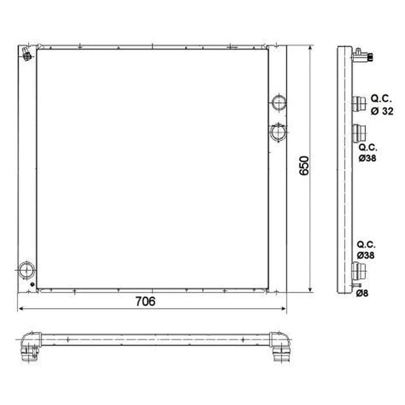 NRF Engine Radiator 53100