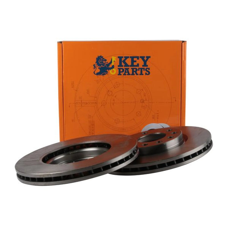 Key Parts 2 x Vented Front Brake Discs KBD4580-x2