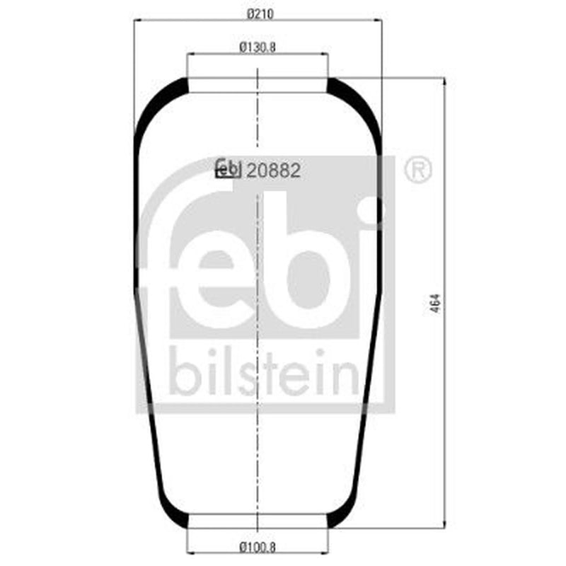 Febi Air Suspension Bellow 101mm 20882