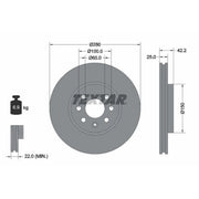 Textar 2 x Vented Front Brake Discs 92124603-x2