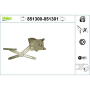 Valeo Electric Window Regulator Lifter Right Front 851301