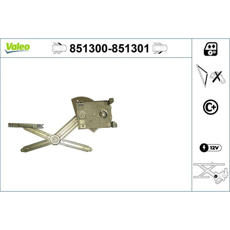 Valeo Electric Window Regulator Lifter Right Front 851301