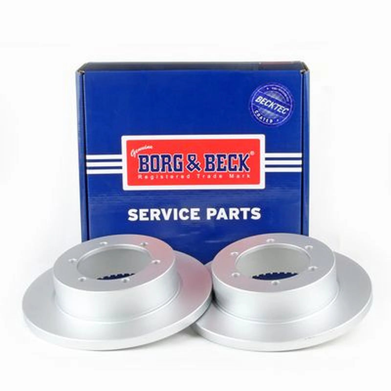 Borg & Beck 2 x Solid Rear Brake Discs BBD5414-x2