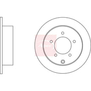 Apec 2 x Solid Rear Brake Discs DSK2667-x2