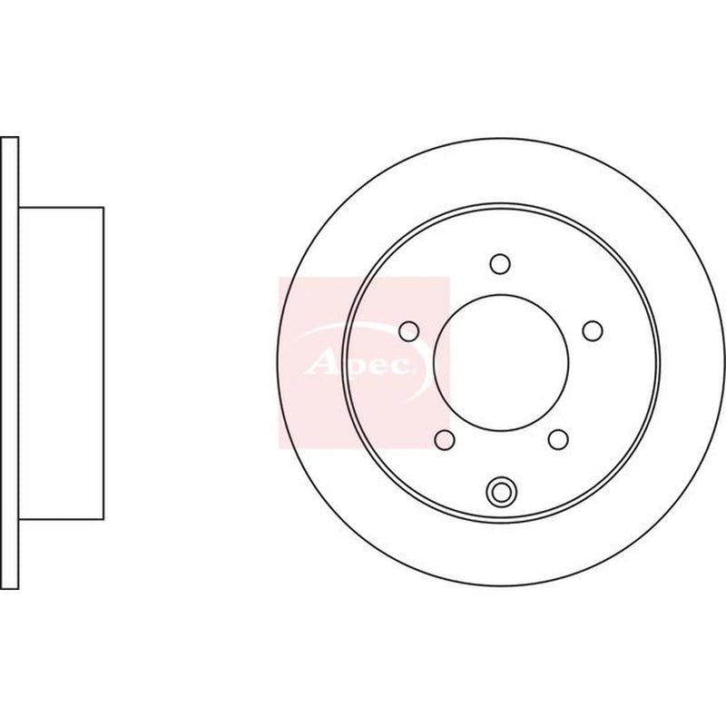 Apec 2 x Solid Rear Brake Discs DSK2667-x2